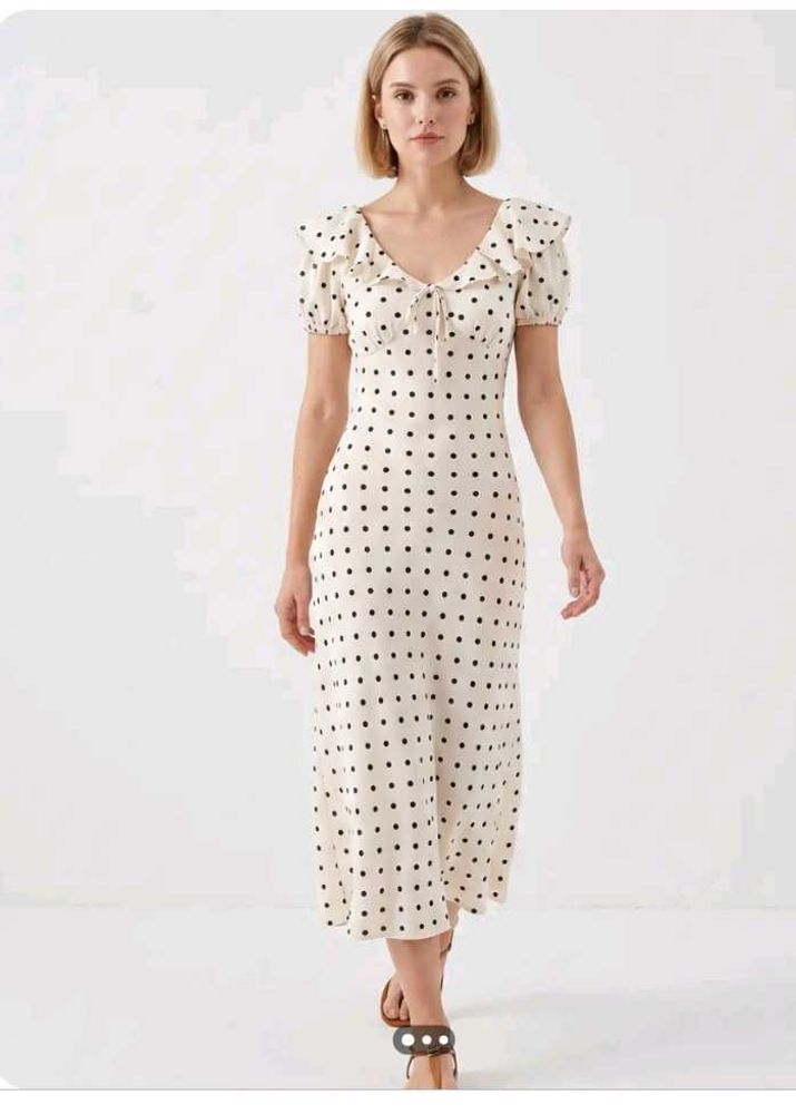 Polka dot Aline tea dress