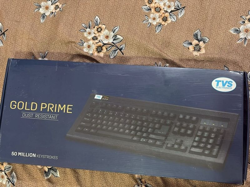 TVS Gold Prime Dust Resistant with wire Keyboard