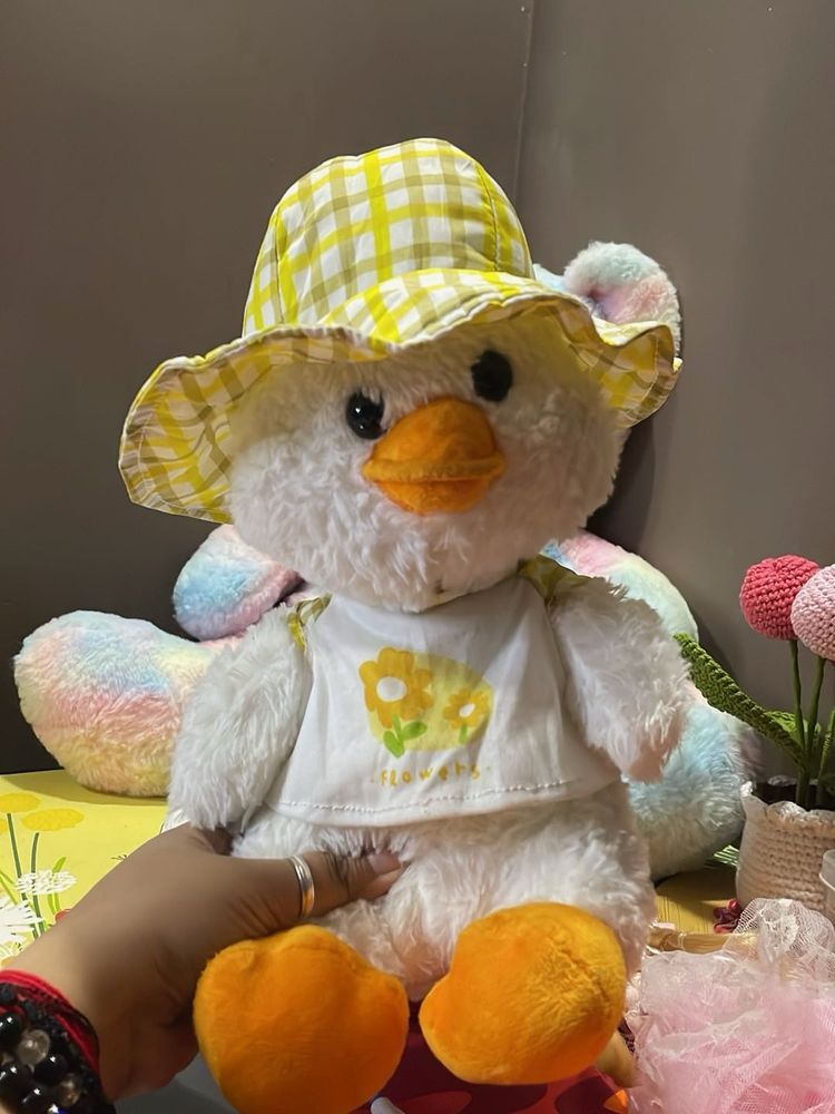 Cute Duck Plush Toy with Hat