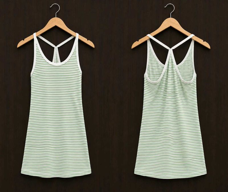 Green Striped Tank Top | Casual College Wear