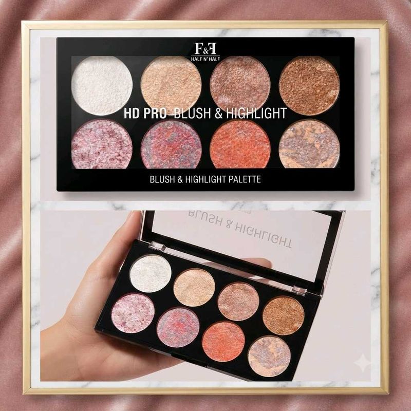 F&amp;I HD Pro Blush &amp; Highlight Palette