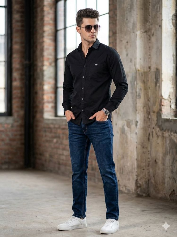 Men's Black Casual Shirt