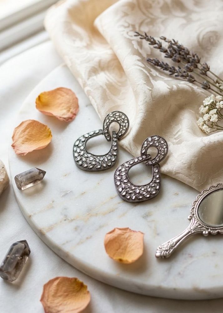 New Designer Dangle Earrings with Rhinestones