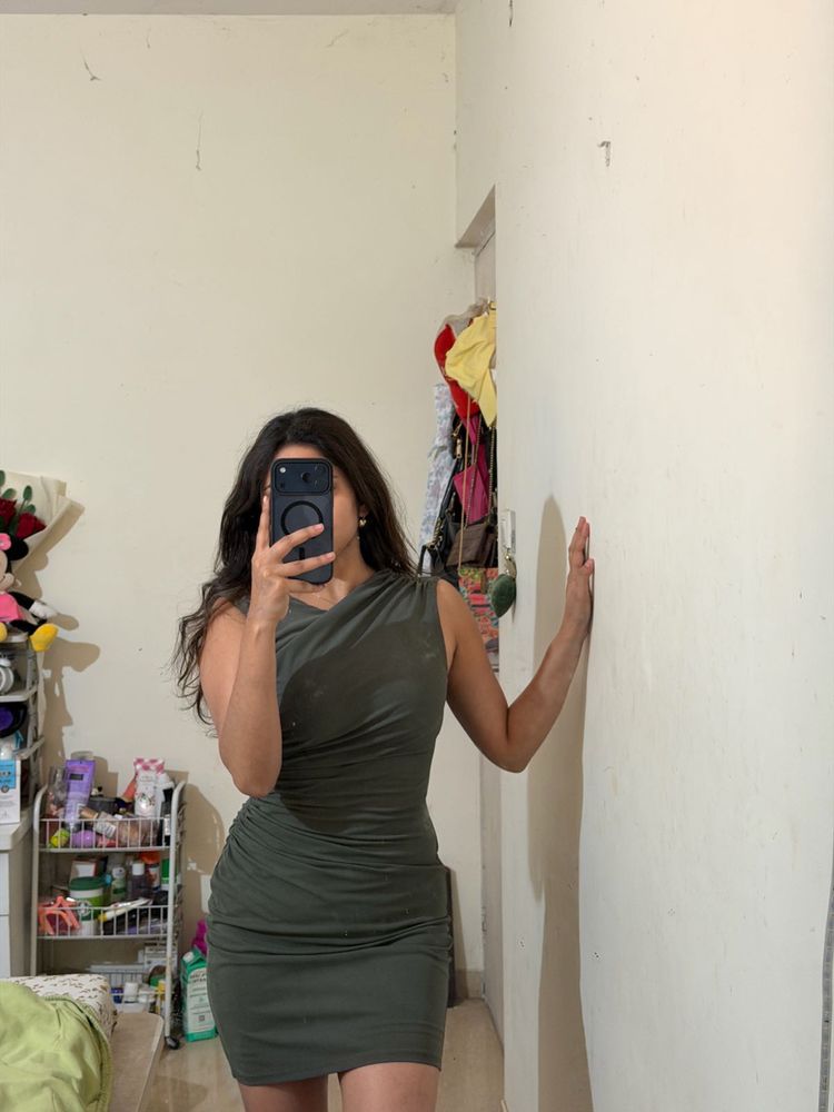 Olive Green Bodycon Dress