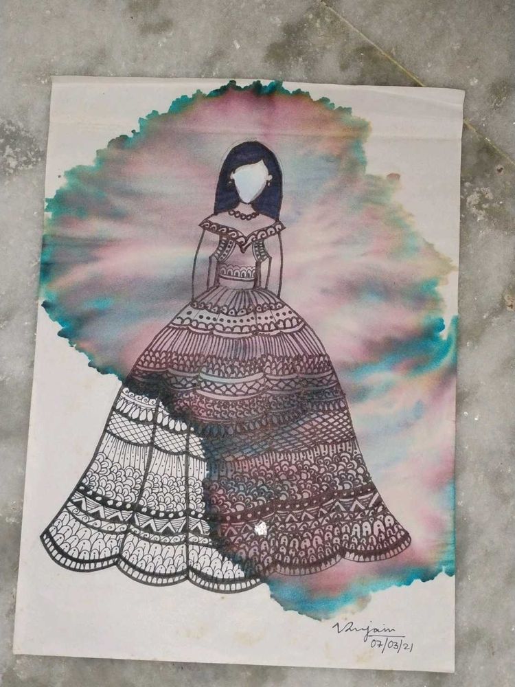 Hand-drawn mandala design