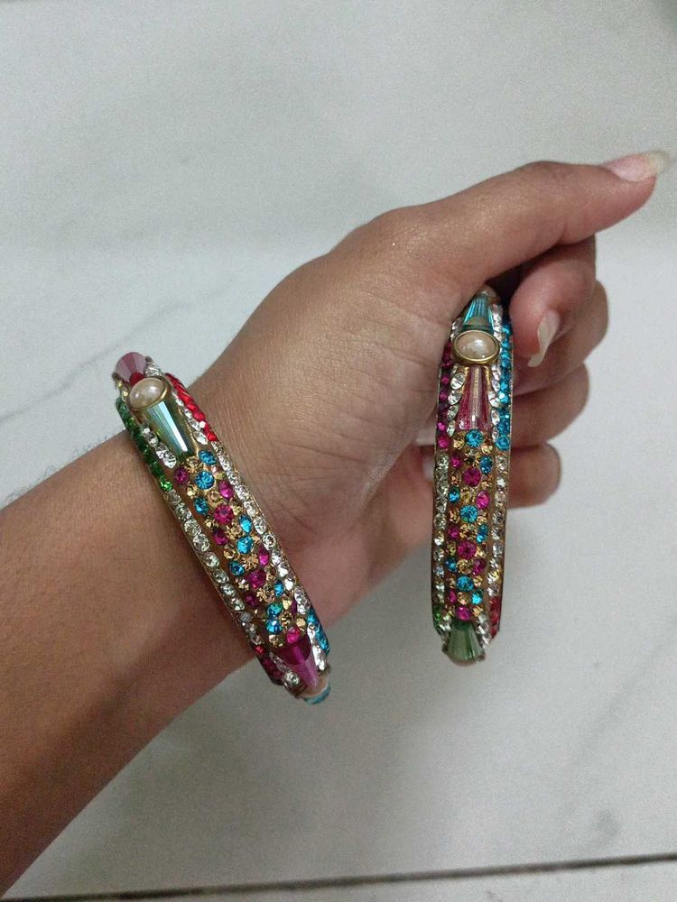 Sparkling Multi-Color Bangles
