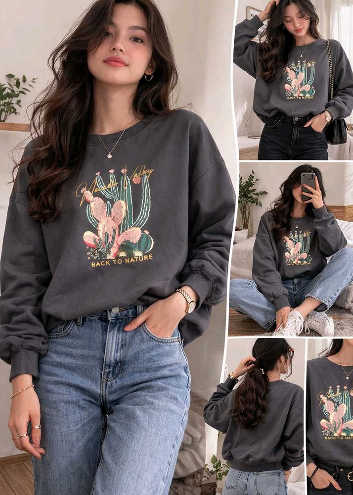 Cactus Graphic Sweatshirt