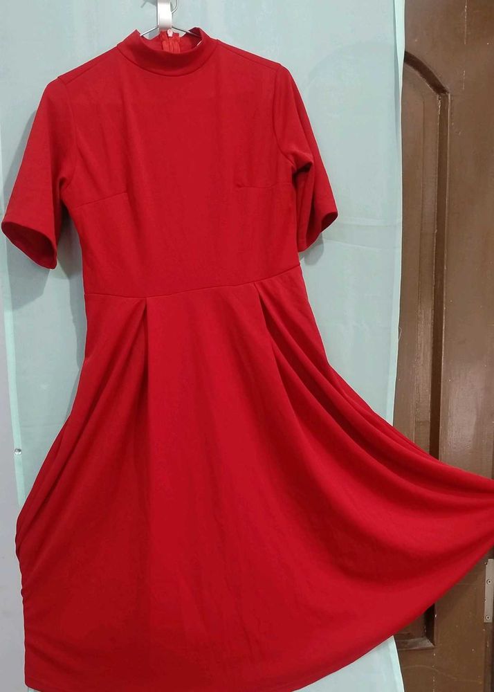 Red Fit &amp; Flare Dress
