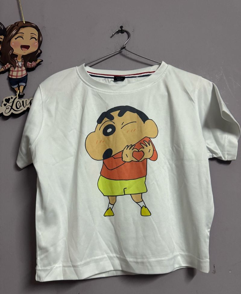 shinchan crop t shirt
