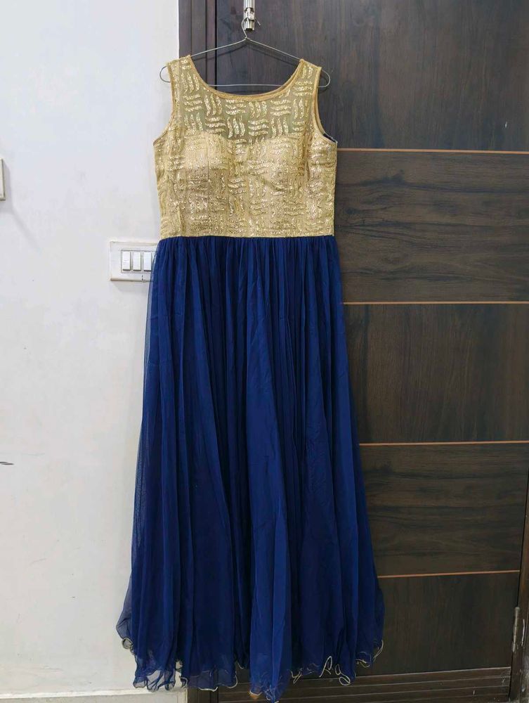 Stunning Blue &amp; Gold Gown