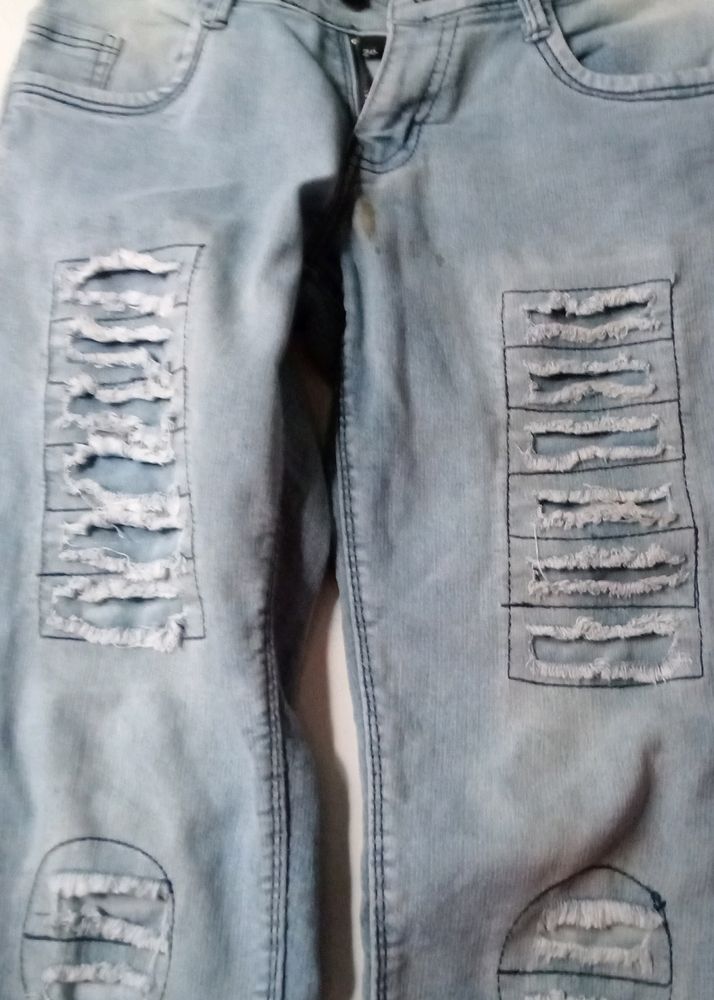 Light Blue Ripped Jeans