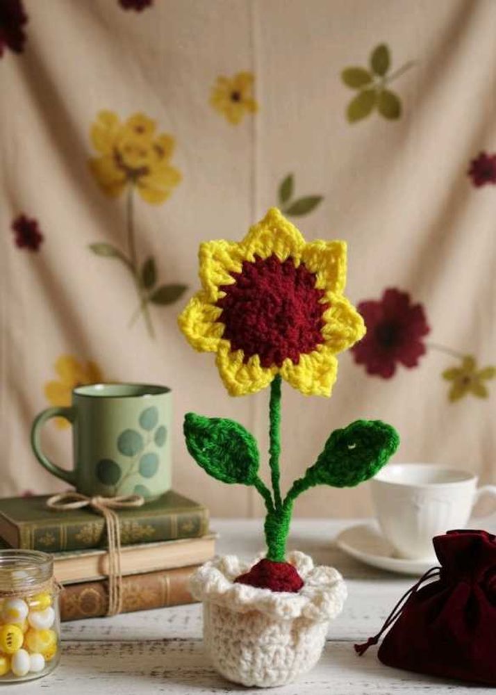 Handmade Crochet Sunflower
