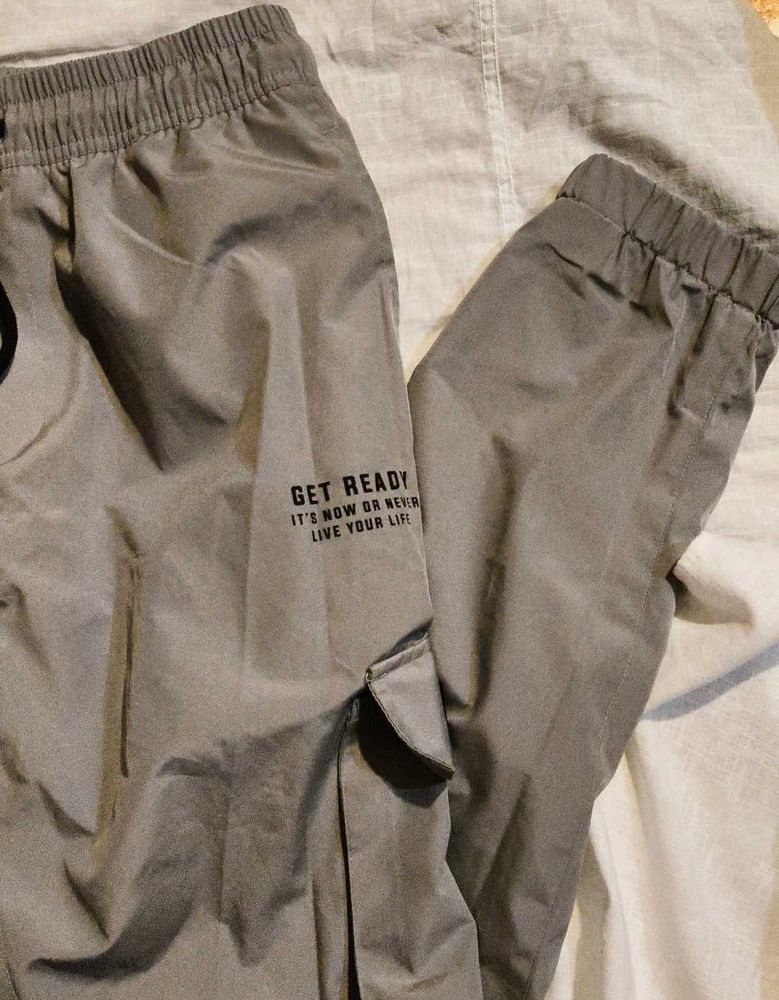 Men's Grey Cargo Joggers