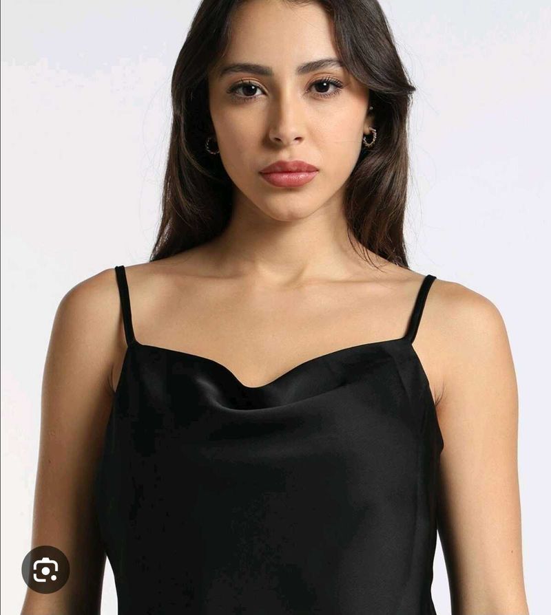 Strappy Regular fit women top Black