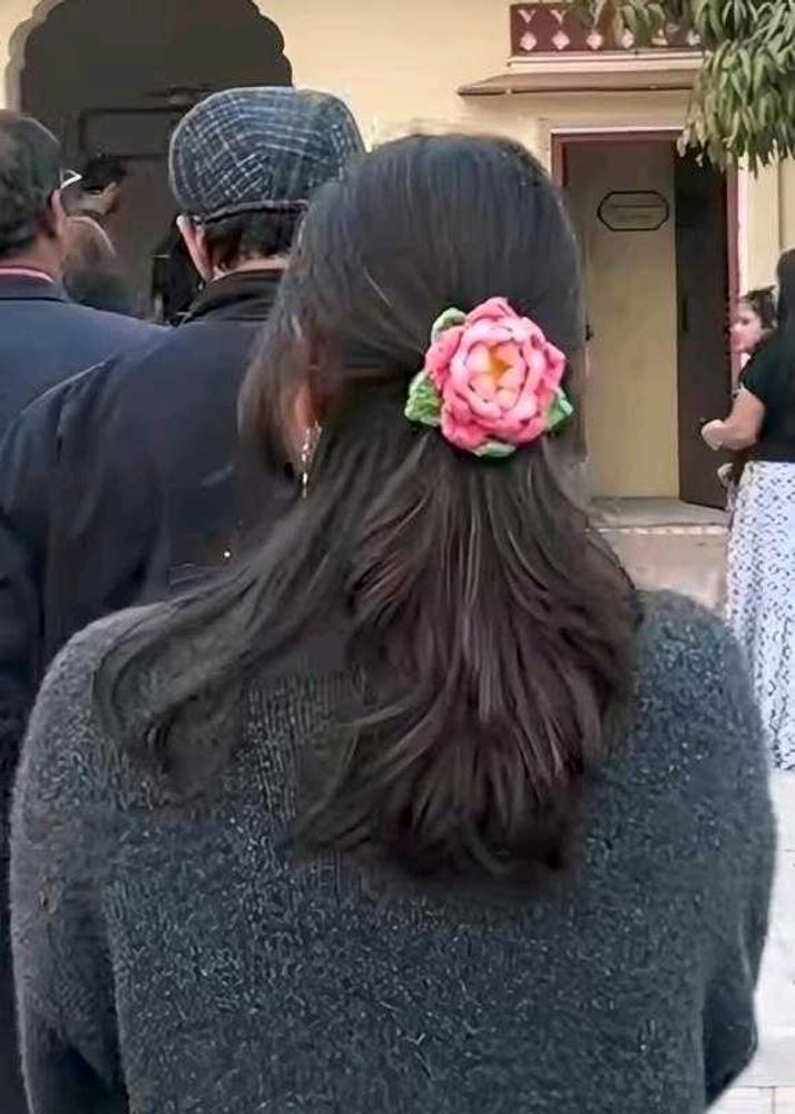 Cute Pink Flower Hair Clip