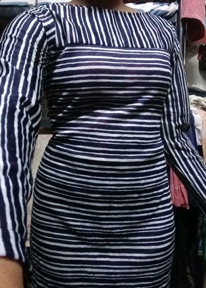 Striped Long Sleeve Dress