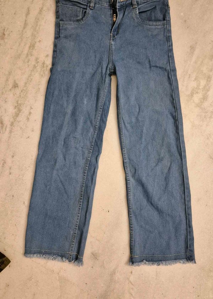 Light Wash Wide Leg Jeans