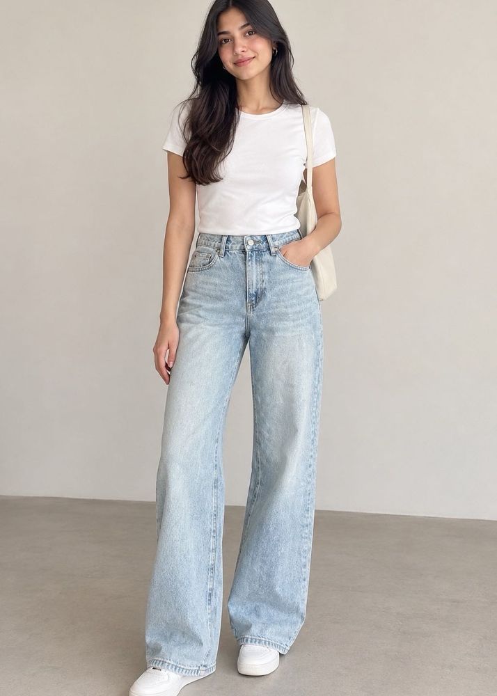 Zara wide leg denim