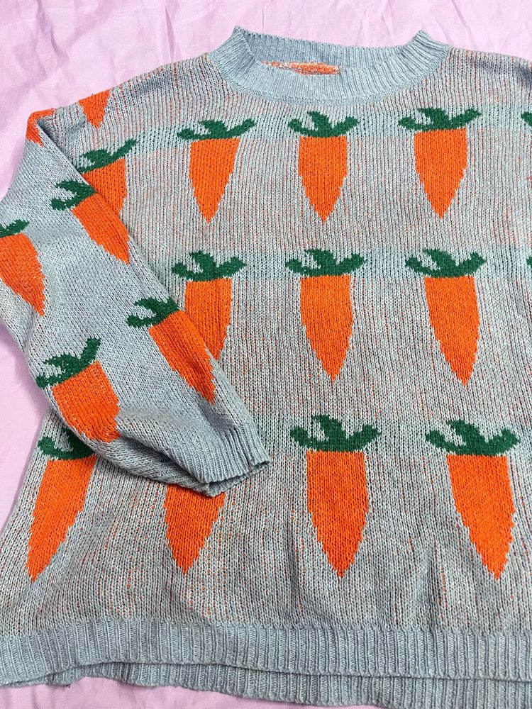 Cute Carrot Knit Sweater