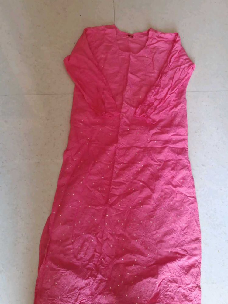 Beautiful Pink Colour Kurta