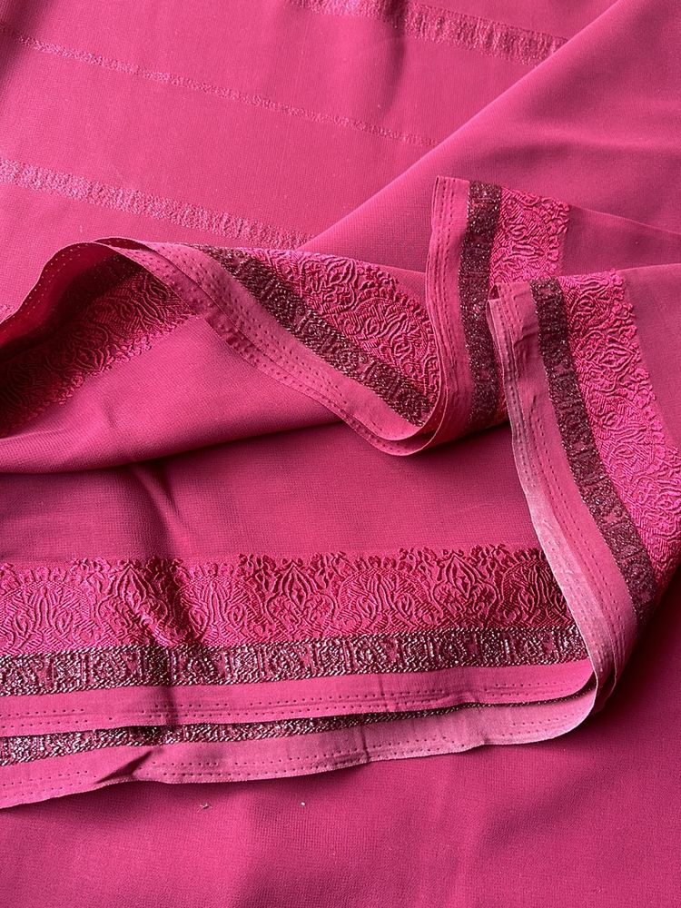 Vintage Maroon Saree with Intricate Border