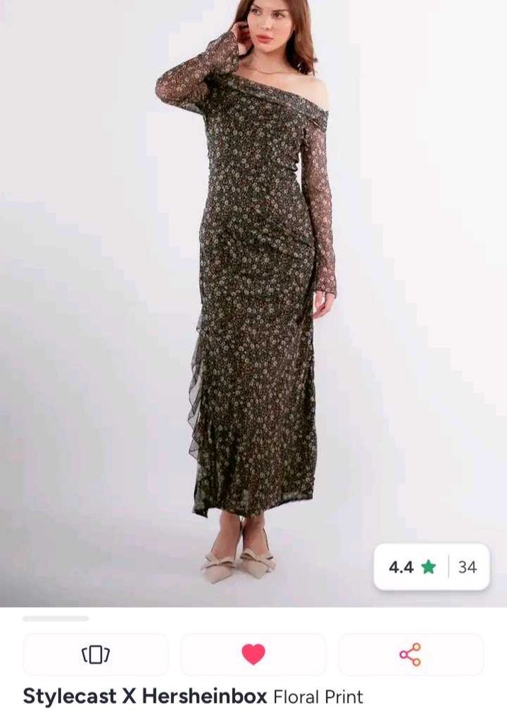 Floral Off-Shoulder Maxi Dress