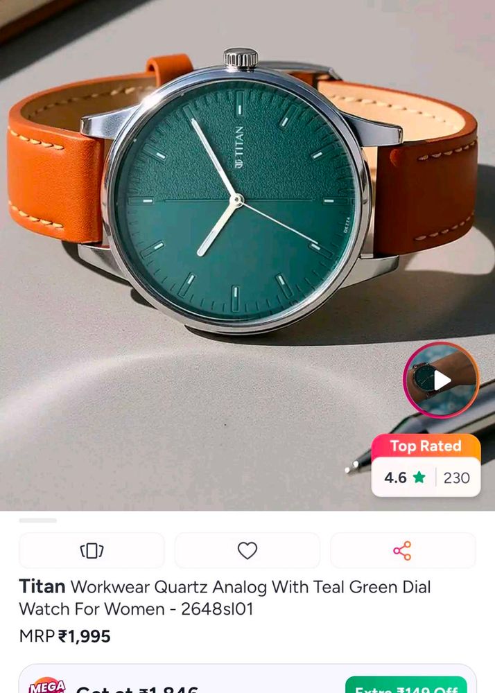 Titan Women's Watch with Leather Strap