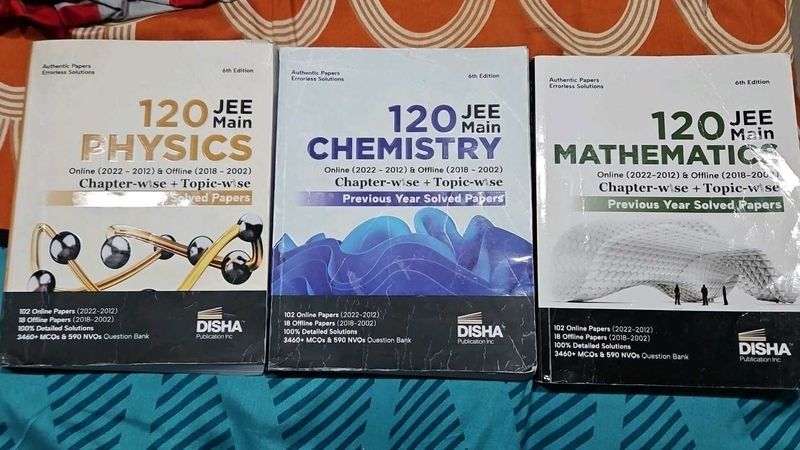 JEE Main Physics, Chemistry &amp; Maths Solved Papers