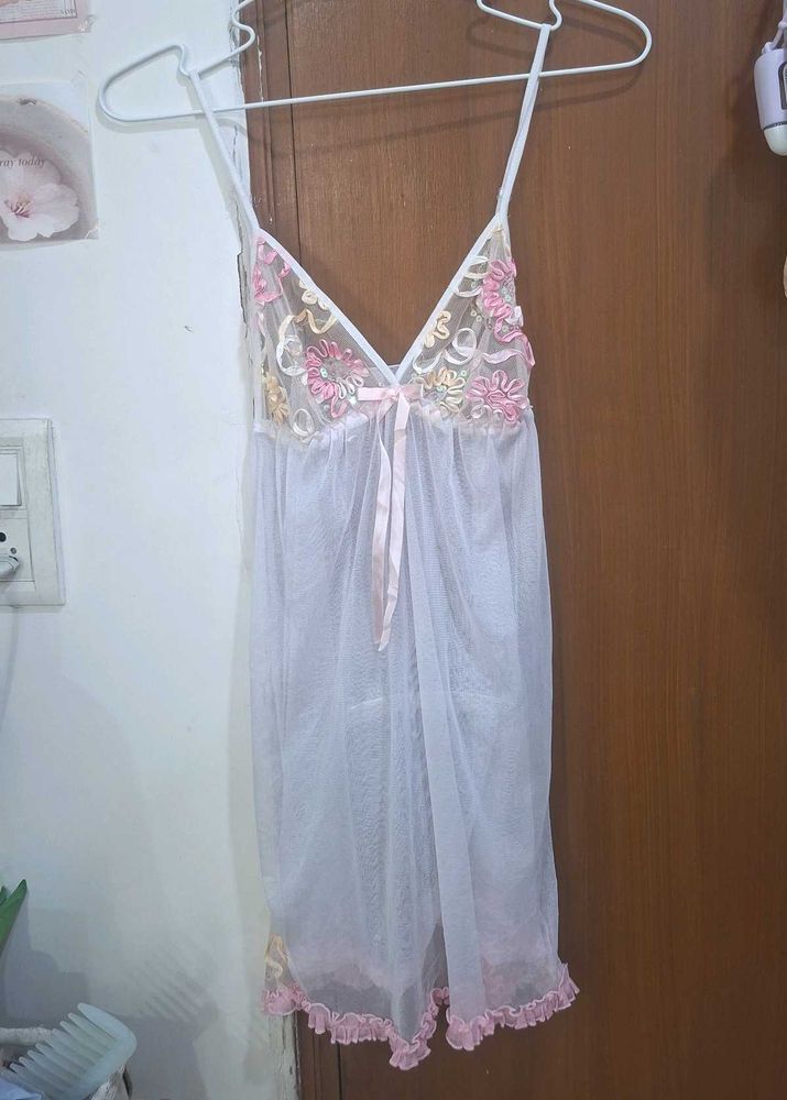 Sheer floral Babydoll cami top