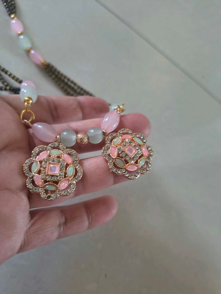 Exquisite Beaded Necklace with Pendant  new