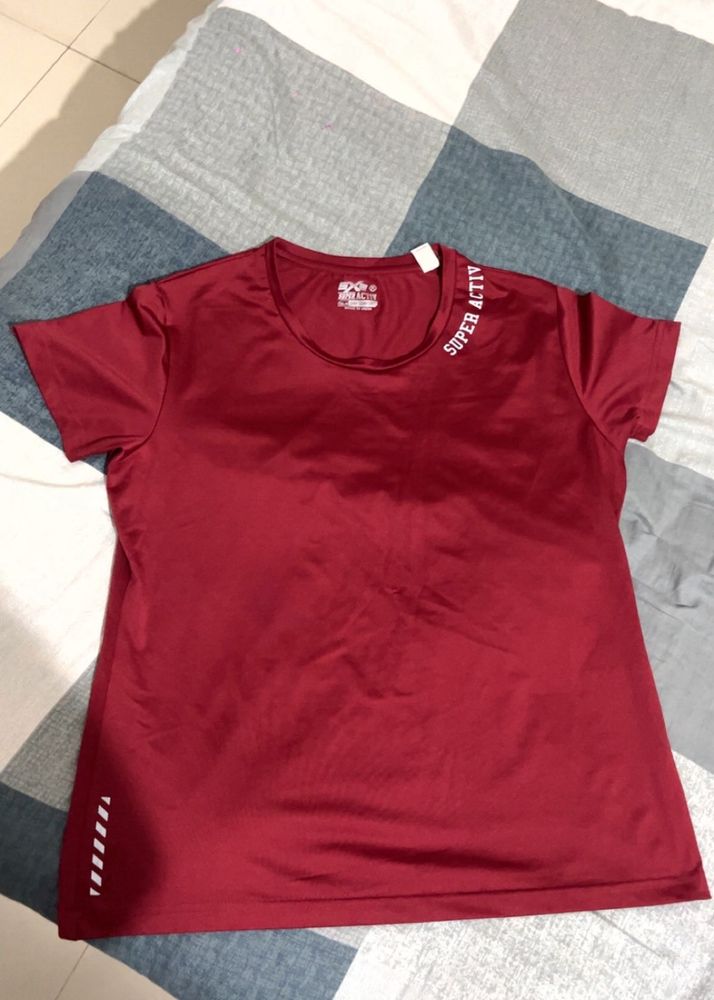 Maroon Athletic T-Shirt