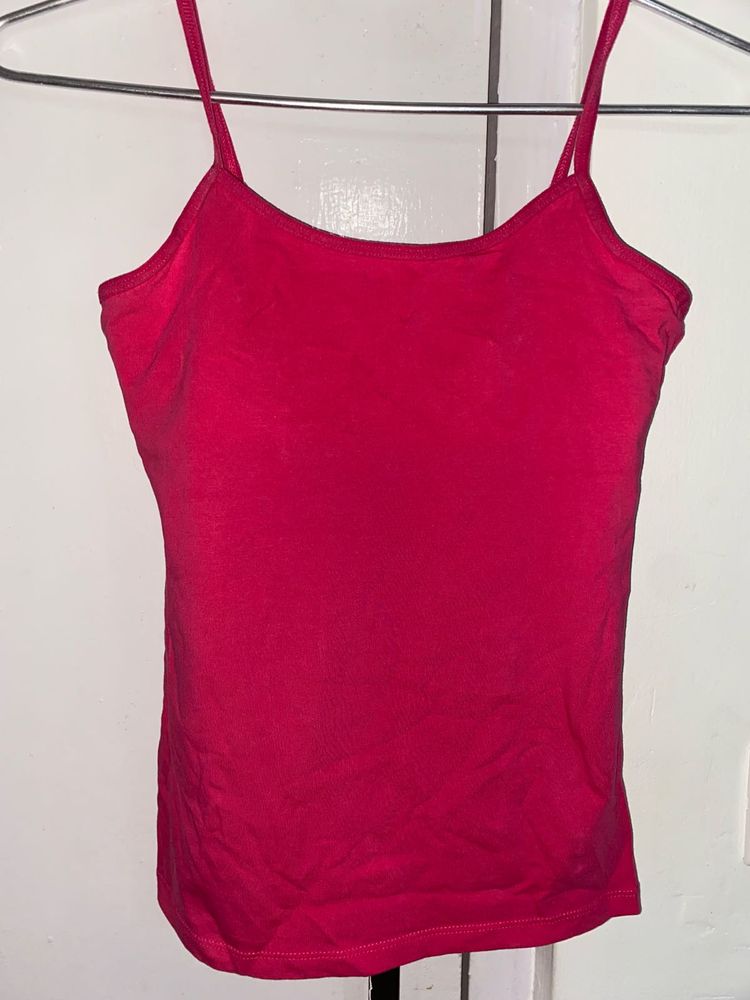 Vibrant Pink Spaghetti Top