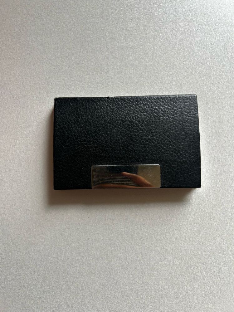 Sleek Black Business Card Holder