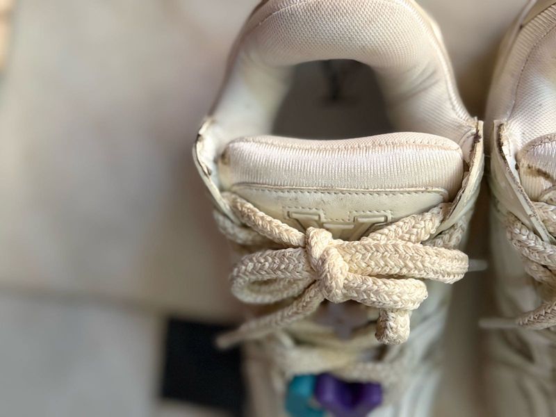 White Lace-Up Sneakers