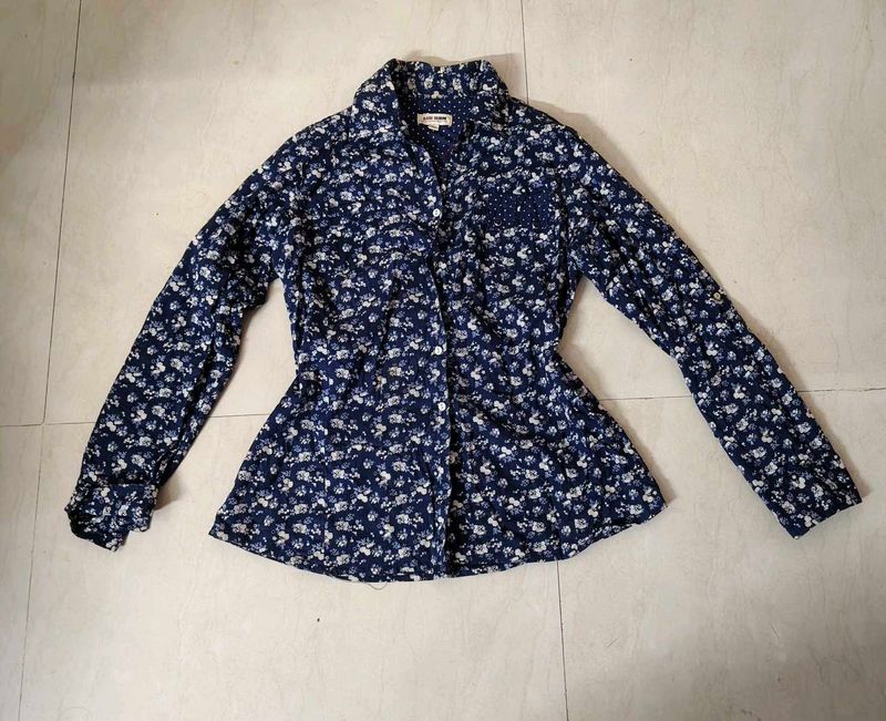Floral Print Button-Up Shirt