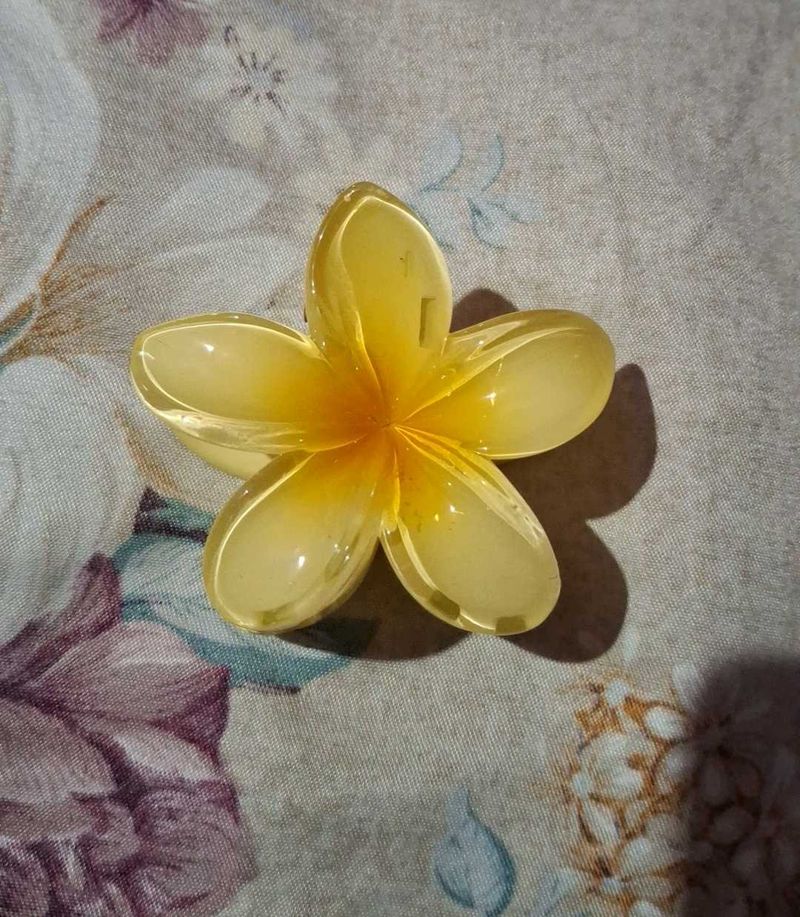 Yellow Flower Hair Clip