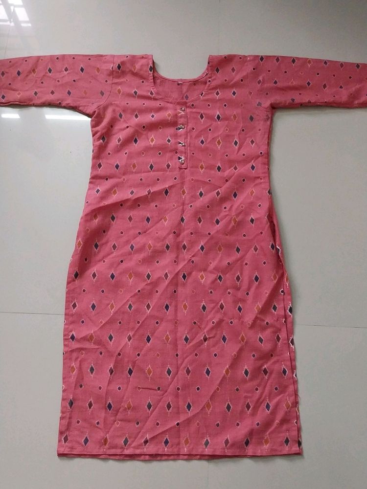 Like New Woman A Line Pink Kurti Offer
