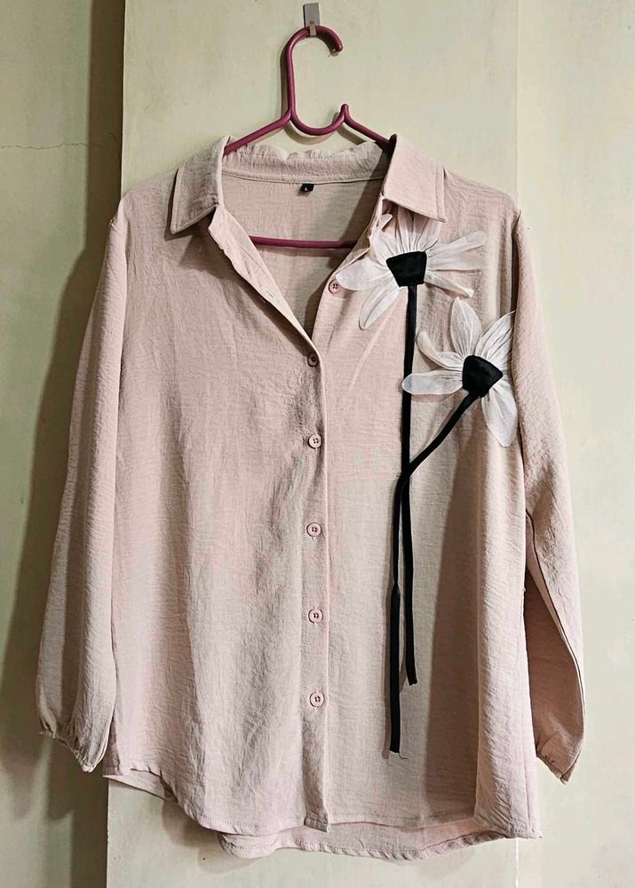 Chic Floral Detail Blouse