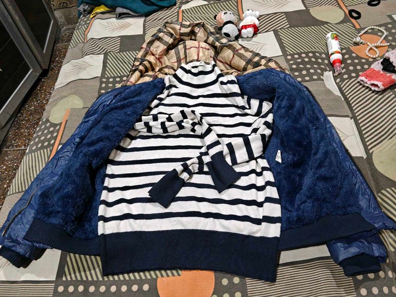 Stylish Striped Sweater free and Jacket