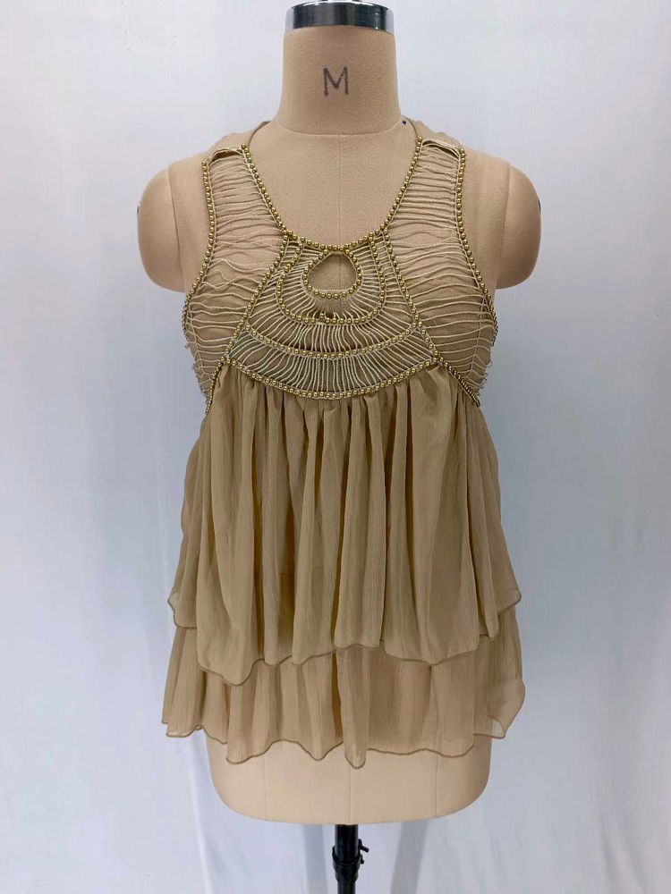 Chic Beaded Halter Neck Top
