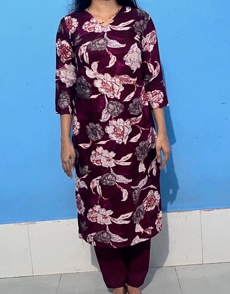 Elegant Floral Kurta Set