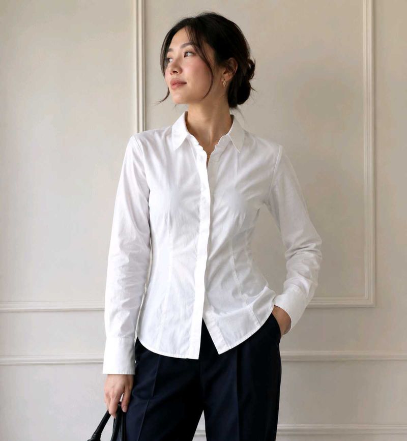Classic White Button-Up Shirt