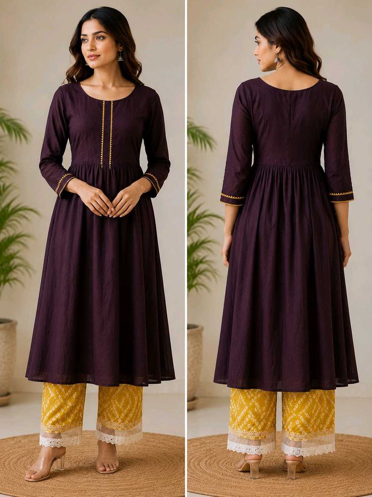 Ethnic Kurta Set with yellow pants