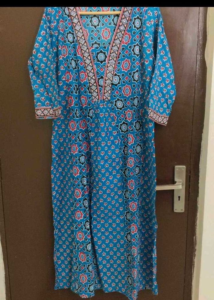 Blue Printed Kurta