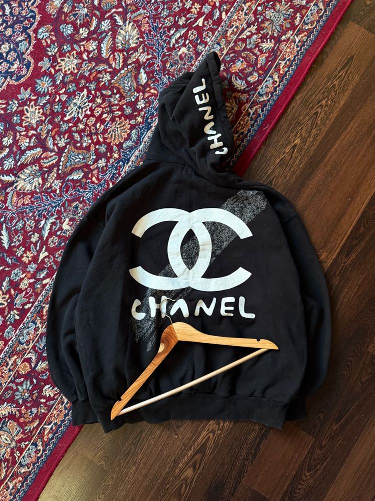 Chanel Black CC Logo Hoodie