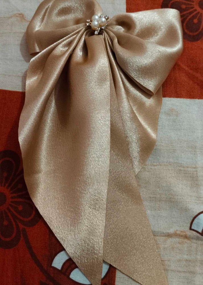 Elegant Satin Bow Hair Clip