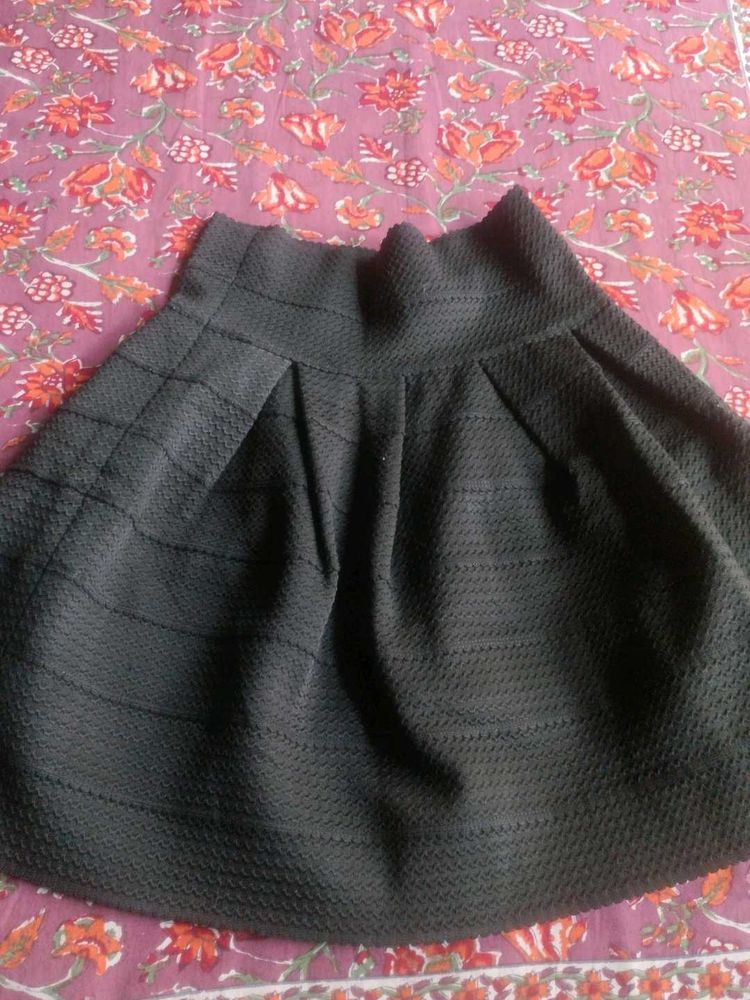 Chic Black A-Line Skirt