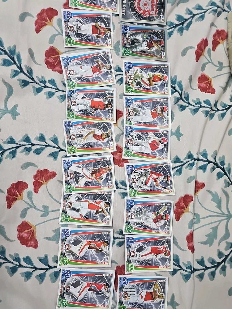 2012 Topps Cricket Attax Punjab Kings Cards