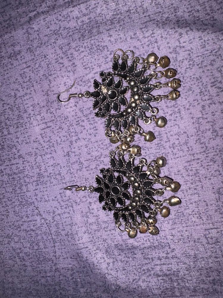 Boho Jhumka Earrings with Bells