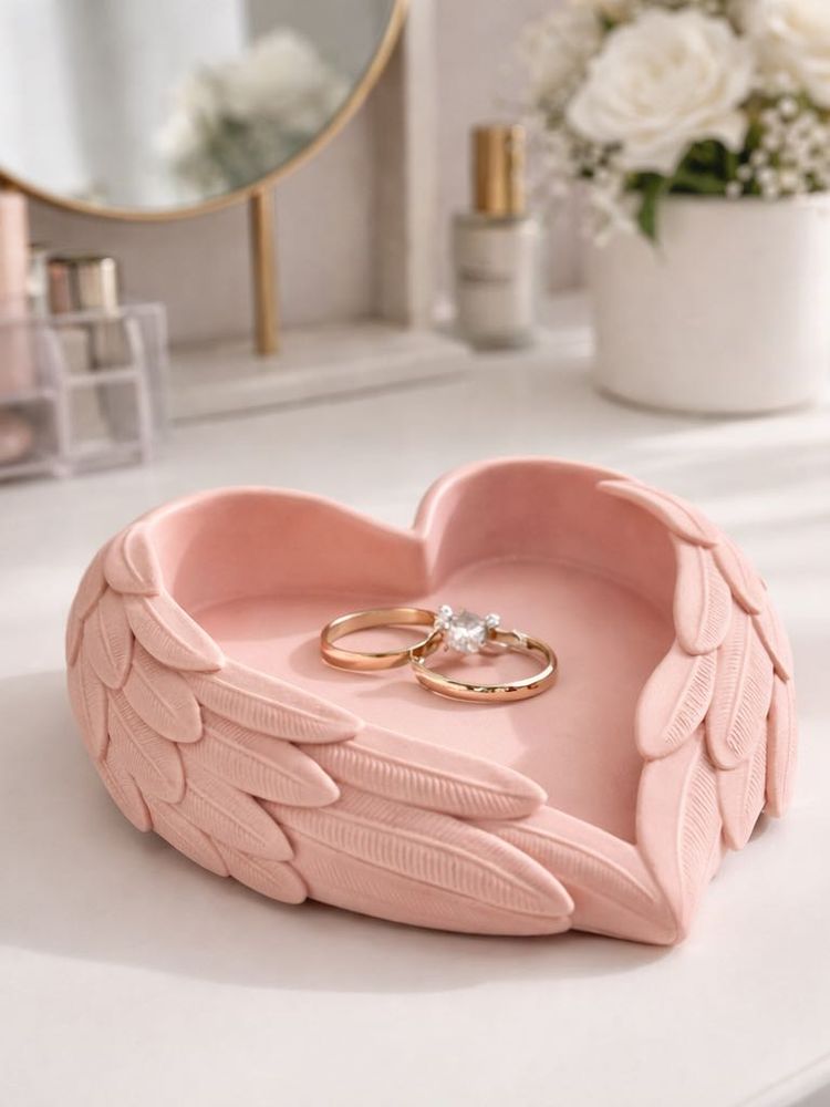 Angel Wing Heart Jewelry Tray